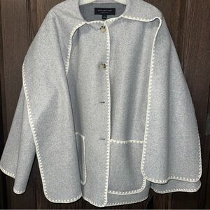 Marc New York Gray Cape with Cream Trim